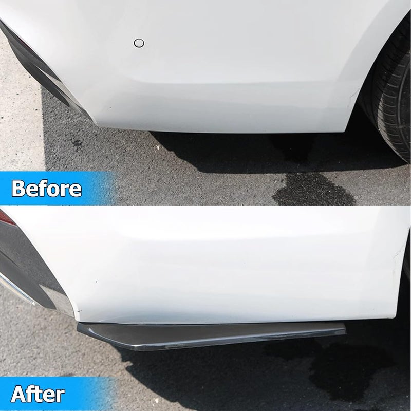 Mandark 2PCS Car Rear Bumper Diffuser Spoilers, Anti-Scratch Vehicle Rear Bumper Lip Diffuser Splitter Canard Protector, Universal Auto Front Bumper Side Skirt Spoiler Splitter Lip Body Kit (Black) - Image 4